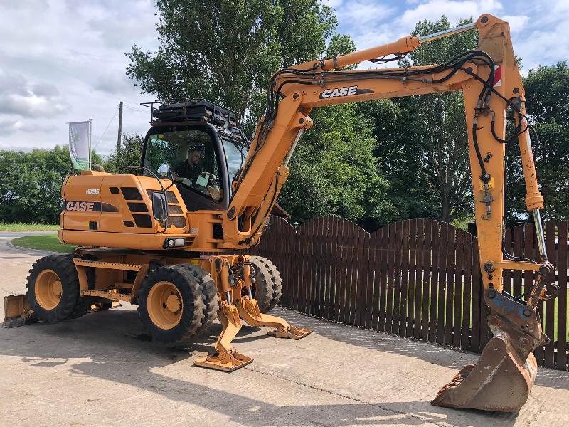 CASE WX95 WHEELED EXCAVATOR C/W BLADE AND STABILISER LEGS ( YEAR 2008