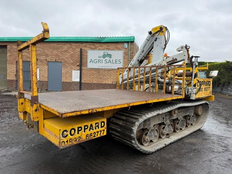 TRACKED FLATBED CARRIER*C/W HIAB CRANE*VIDEO*