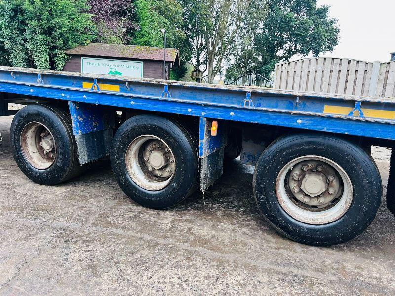 SDC 45 FOOT TRI-AXLE CONSTRUCTION SPEC FLAT BED TRAILER *IN TEST* VIDEO *