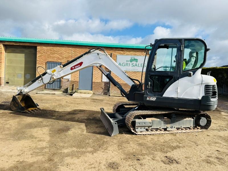 BOBCAT E58 EXCAVATOR*YEAR 2018*C/W BUCKET*VIDEO*
