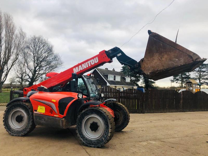 MANITOU MLT741120 TELEHANDLER C/W BUCKET & TINES ( YEAR 2016 ) PLEASE