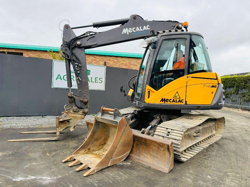 MECALAC 714MC EXCAVATOR*YEAR 2012*C/W 3 PIECE BOOM*VIDEO*