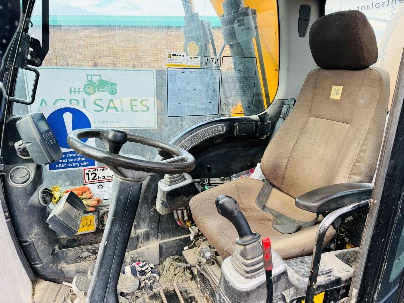 JCB JS160W EXCAVATOR*HIGHRISE CAB*C/W SELECTOR GRAB*YEAR 2012*VIDEO*