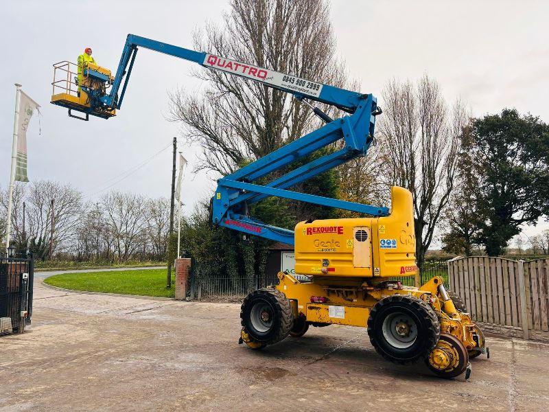 GENIE Z-60/34 4WD ARTICULATED RAIL ROAD BOOM LIFT *20.3M* REMOTE CONTROL *VIDEO*