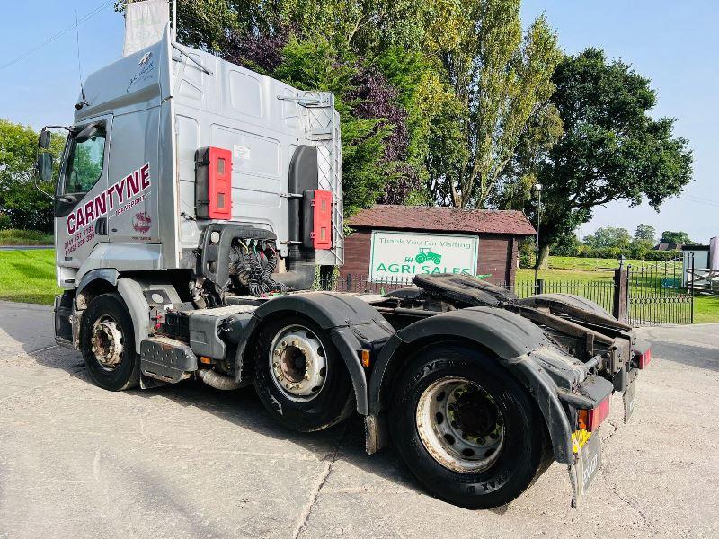 RENAULT PREMIUM 420 DCI  6X2 TRACTOR UNIT C/W MID LIFT & ZF MANUAL GEAR BOX *VIDEO*