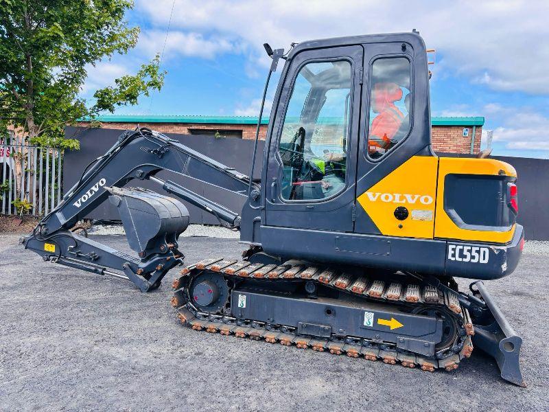 VOLVO EC55D RUBBER BLOCK TRACKS EXCAVATOR *YEAR 2017*C/W BUCKET*VIDEO*