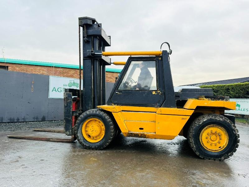 DCH DOH 12 TONNE 2 STAGE MAST LIFT *C/W 8FT TINES*VIDEO*