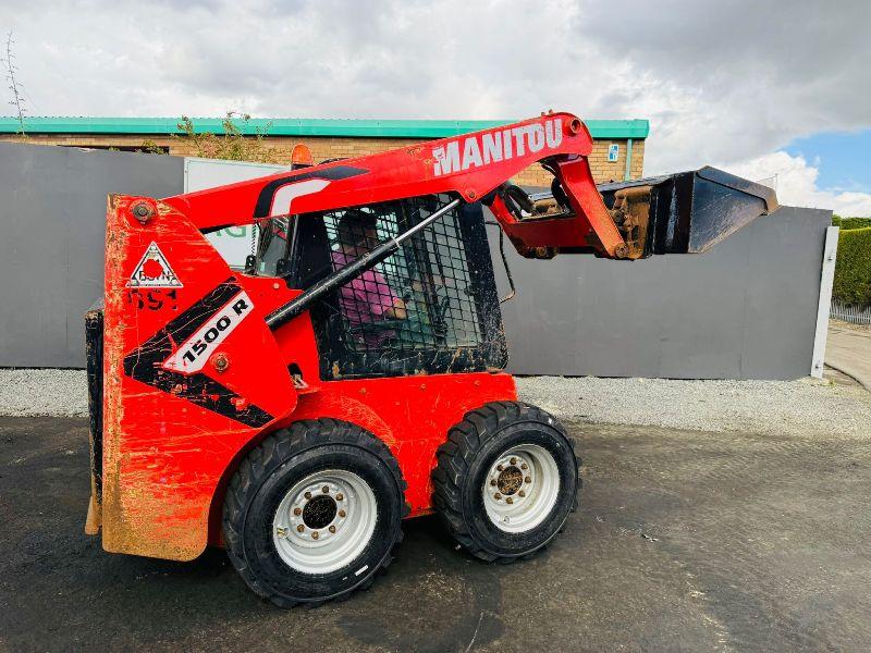 MANITOU 1500R SKIDSTEER*C/W BUCKET*YEAR 2021*NEW TYRES*2382 HOURS*VIDEO*