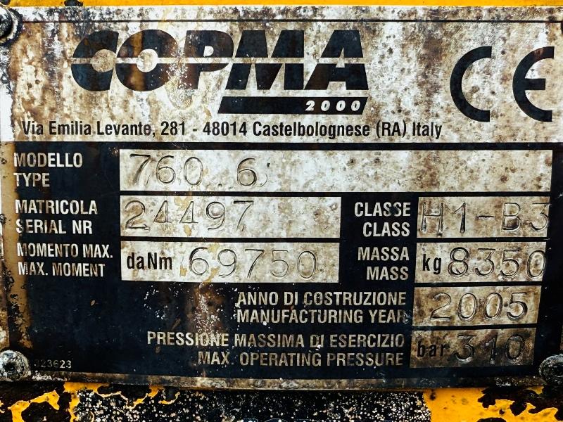 COPMA 760.6 CRANE*C/W LEGS*SPARES AND REPAIRS*VIDEO*