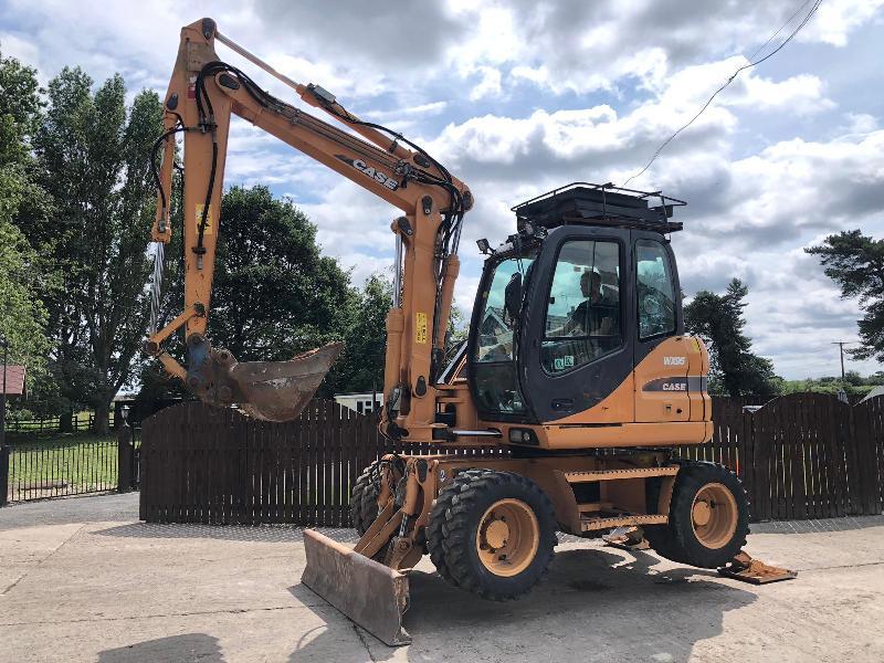CASE WX95 WHEELED EXCAVATOR C/W BLADE AND STABILISER LEGS ( YEAR 2008
