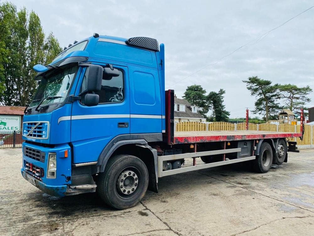 VOLVO FM 300 6X3 FLAT BED LORRY C/W REAR LIFT
