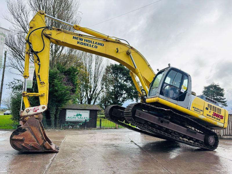 NEW HOLLAND KOBELCO E385 EXCAVATOR C/W ISUZU ENGINE & QUICK HITCH *VIDEO*
