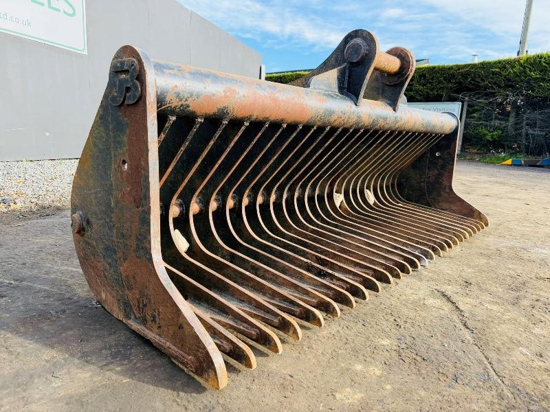 RAKE BUCKET TO SUIT 22 TONNE EXCAVATOR*80MM PIN*VIDEO*