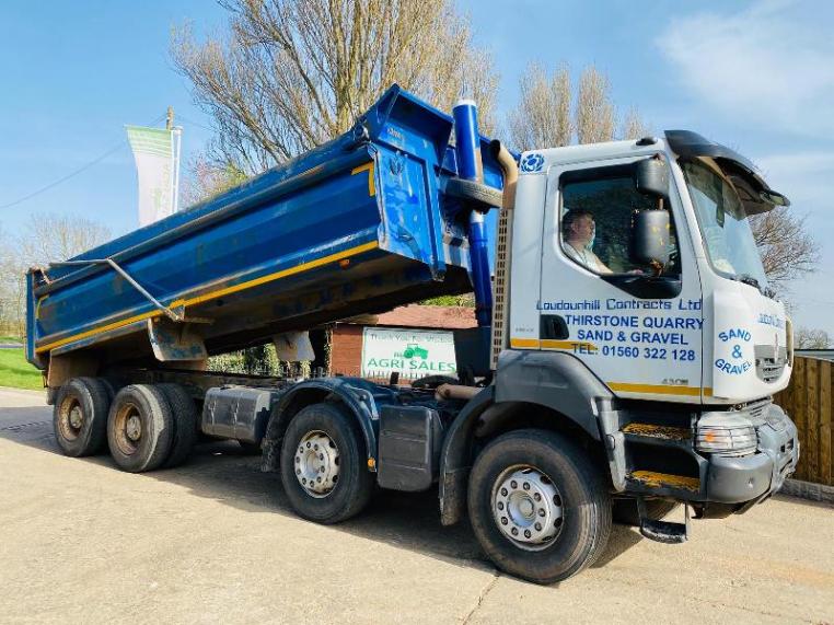 RENAULT 430 DOUBLE DRIVER TIPPER LORRY * YEAR 2012 * C/W STEEL TIPPER BODY