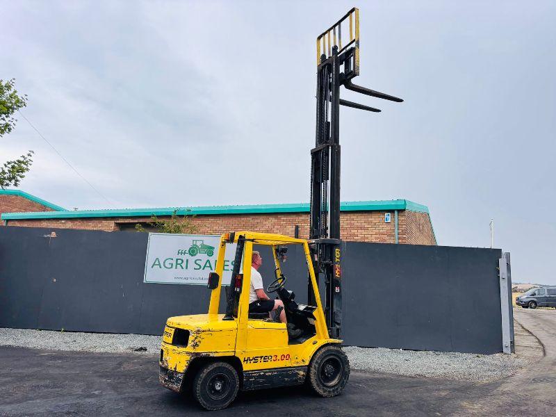 HYSTER H3.00XM FORKLIFT*C/W PALLET TINES*VIDEO*