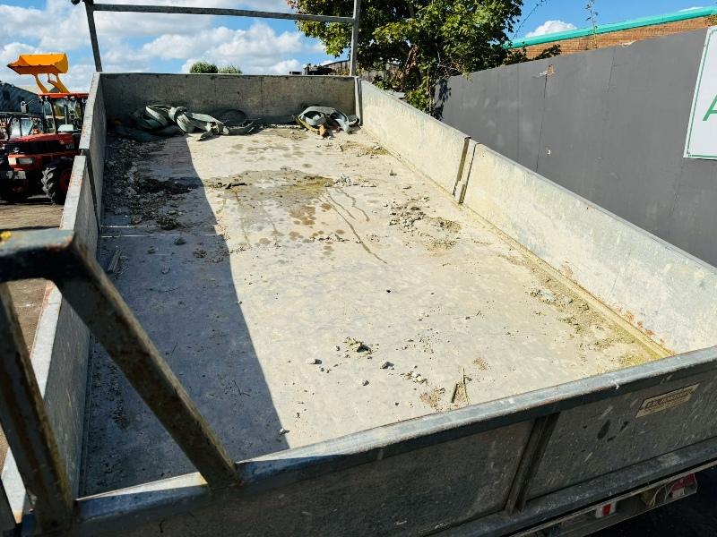 IFOR WILLIAMS TWIN AXLE 12FT 6 TIPPING TRAILER*C/W DETACHABLE SIDES*VIDEO*