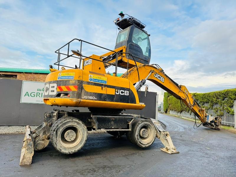 JCB JS160W EXCAVATOR*HIGHRISE CAB*C/W SELECTOR GRAB*YEAR 2012*VIDEO*