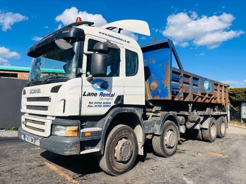 SCANIA P380 8X4 HOOKLOADER *C/W BIN*VIDEO*