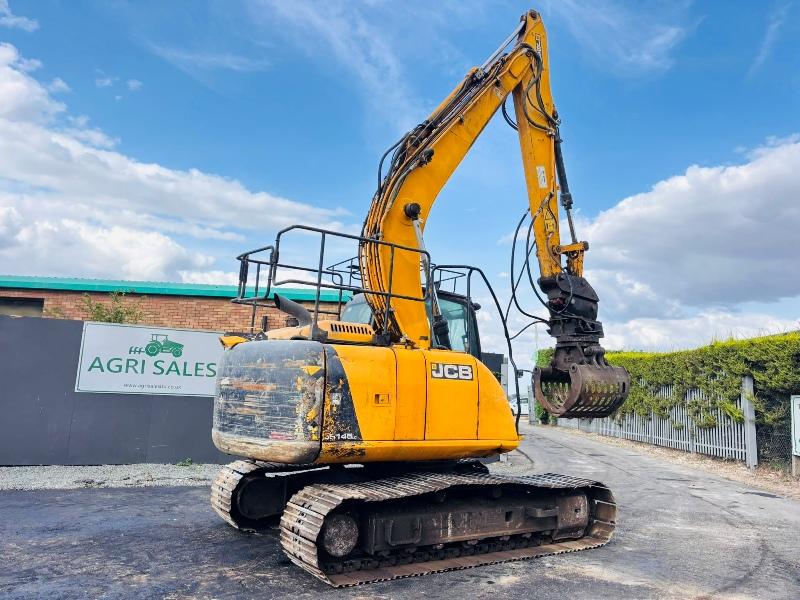 JCB JS 145LC EXCAVATOR*C/W SELECTOR GRAB*YEAR 2014*VIDEO*