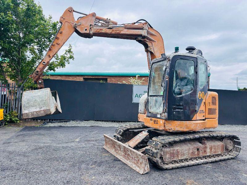 CASE CX75SR RUBBER BLOCK PAD TRACKED EXCAVATOR*C/W CLAMSHELL BUCKET*VIDEO*