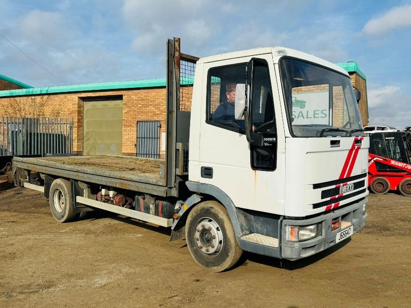 IVECO EUROCARGO 100E15 FLATBED TRUCK*VIDEO*