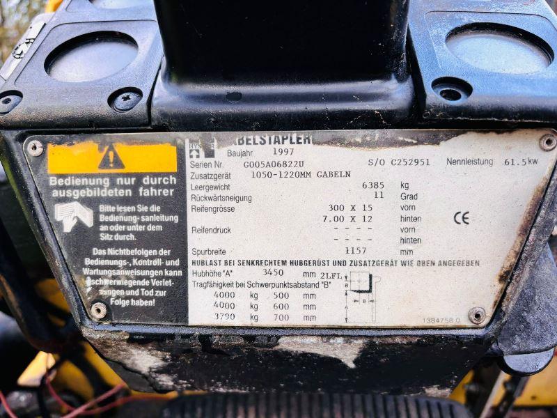 HYSTER DIESEL FORKLIFT C/W 2 STAGE MAST & PERKINS ENGINE *VIDEO*