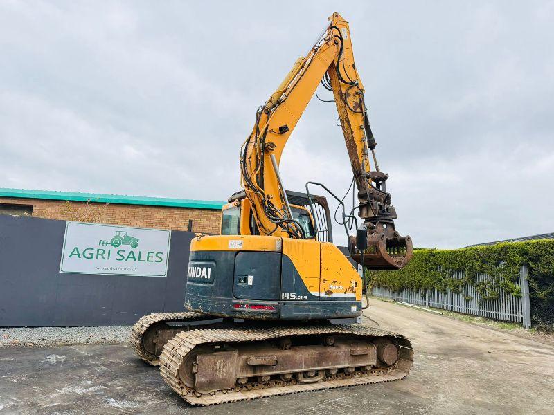 HYUNDAI ROBEX 145LCR-9 EXCAVATOR*C/W SELECTOR GRAB*YEAR 2012*VIDEO*