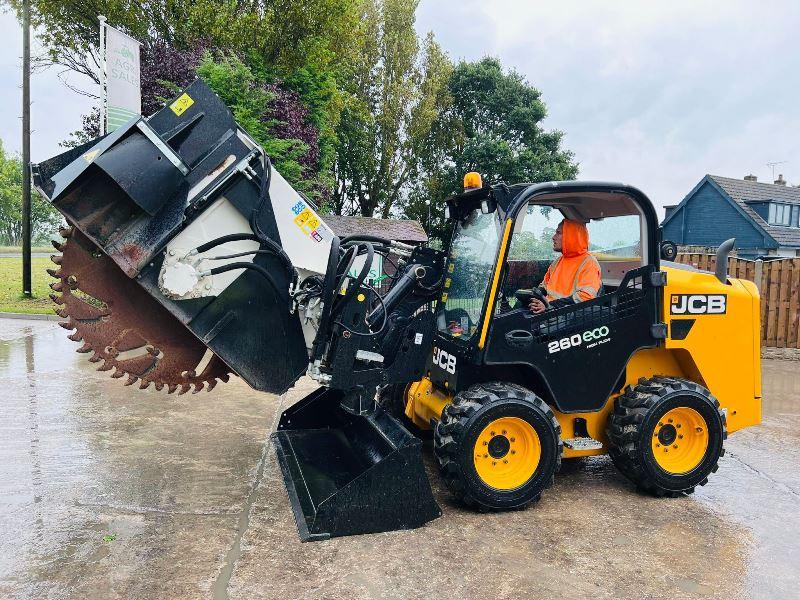 JCB 260 4WD SKIDSTEER *YEAR 2017, ONLY 182 HOURS * C/W WHEEL SAW & BUCKET *VIDEO*