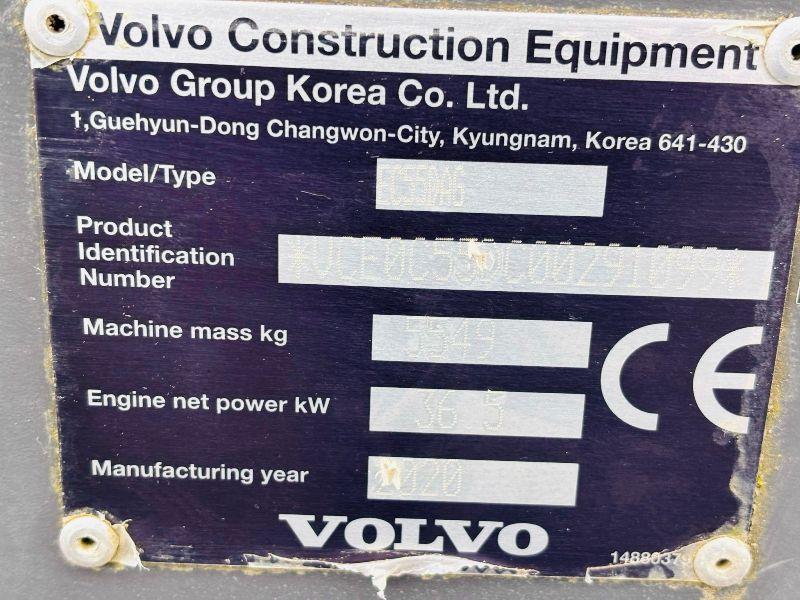 VOLVO EC55DAG RUBBER BLOCK TRACKS EXCAVATOR *YEAR 2020*C/W BUCKET*VIDEO*
