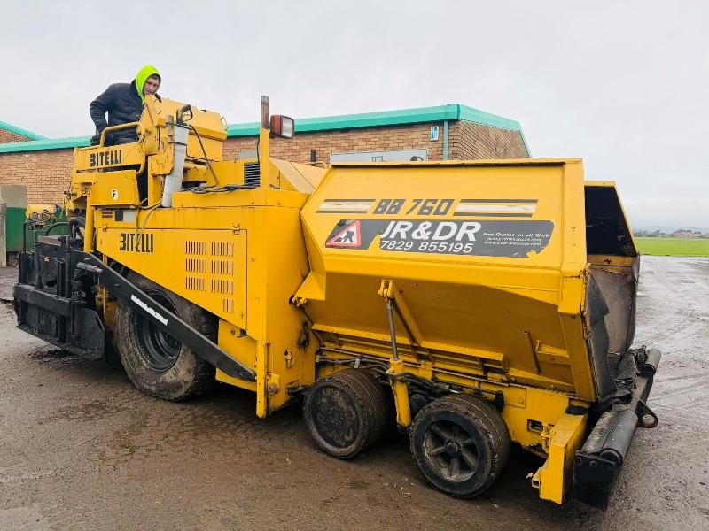 BITELLI BB760 TARMAC PAVER*C/W CATERPILLAR ENGINE*VIDEO*