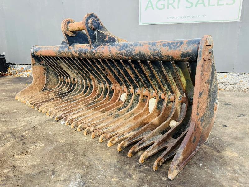 RAKE BUCKET TO SUIT 22 TONNE EXCAVATOR*80MM PIN*VIDEO*