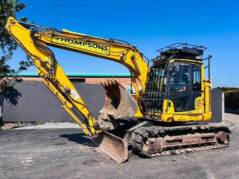 KOMATSU PC138US-11 EXCAVATOR*C/W BUCKET*READING 8387 HOURS*YEAR 2018*VIDEO*