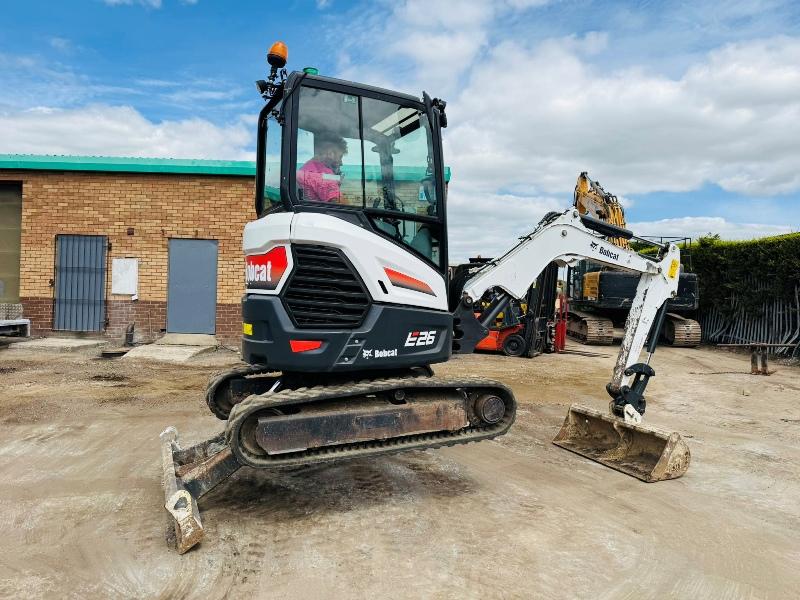 BOBCAT E26 EXCAVATOR*YEAR 2022*ONLY 1532 HOURS*VIDEO*