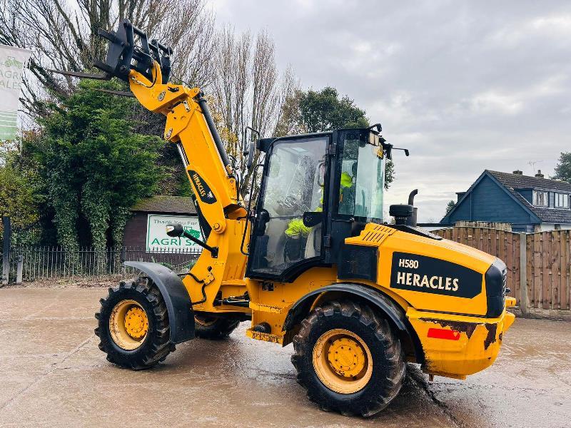 HERACLES H580 4WD TELEHANDLER *YEAR 2019, 1514 HOURS* C/W PALLET TINES *VIDEO*