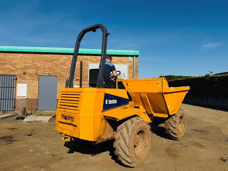 THWAITES 6 TONNE STRAIGHT TIP DUMPER*3141 HOURS*VIDEO*