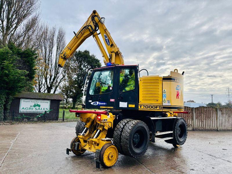 COLMAR T7000FS WHEELED EXCAVATOR C/W TELESCOPIC BOOM & RAILWAY GEAR *VIDEO*
