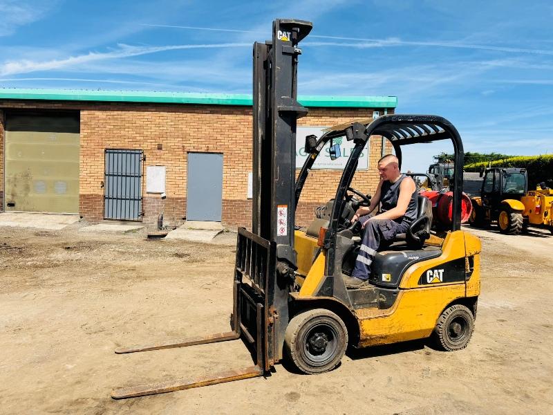 CATERPILLAR GP18N FORKLIFT*C/W PALLET TINES*VIDEO*