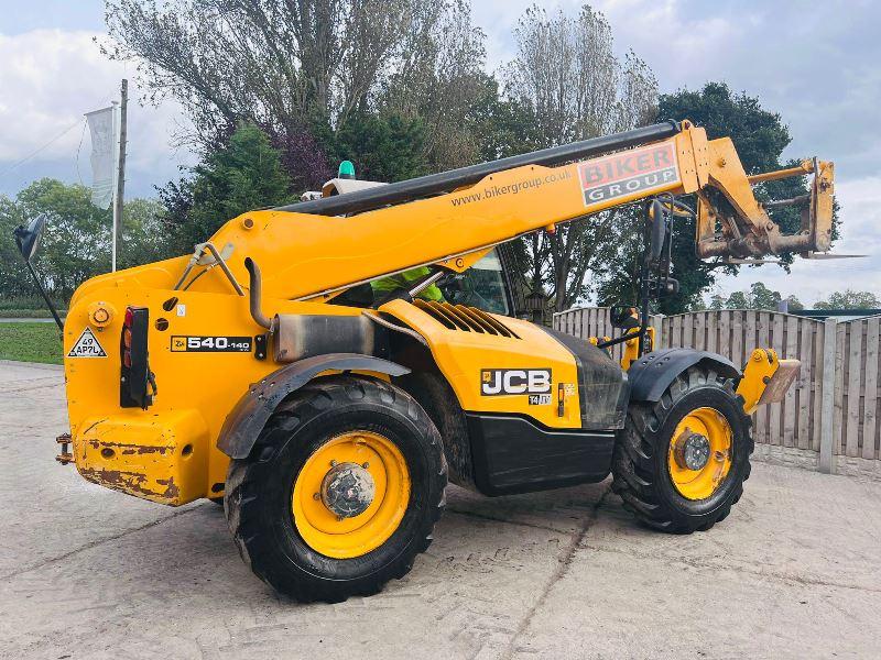 JCB 540-140 HI VIZ 4WD TELEHANDLER *YEAR 2017, 14 METER REACH* C/W TINES *VIDEO* 