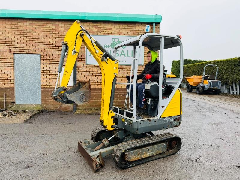 WACKER NEUSON ET16 EXCAVATOR*YEAR 2019*1162 HOURS*VIDEO*