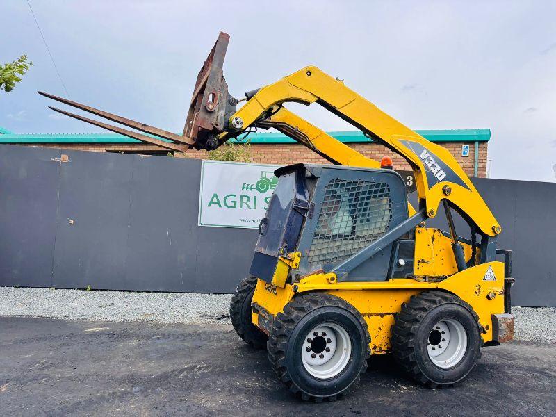 GHEL V330 HI LIFT SKIDSTEER*YEAR 2012*C/W NEW WHEELS AND TYRES & PALLET TINES*VIDEO*