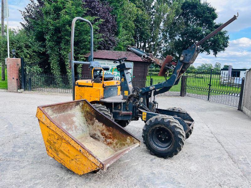 TEREX 4WD DUMPER *4 CYL KUBOTA ENGINE* C/W SKIP AND HYDRAULIC LOG SPLITTER*VIDEO* 