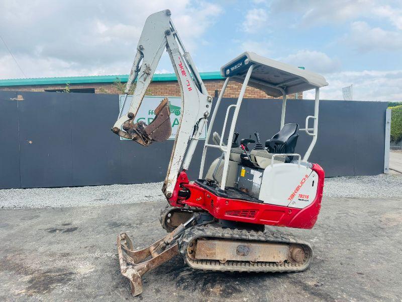 TAKEUCHI TB216 EXCAVATOR*C/W BUCKET*YEAR 2015*VIDEO*