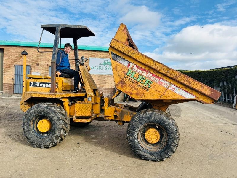 THWAITES 7 TONNE STRAIGHT TIP DUMPER*C/W PERKINS ENGINE*VIDEO*