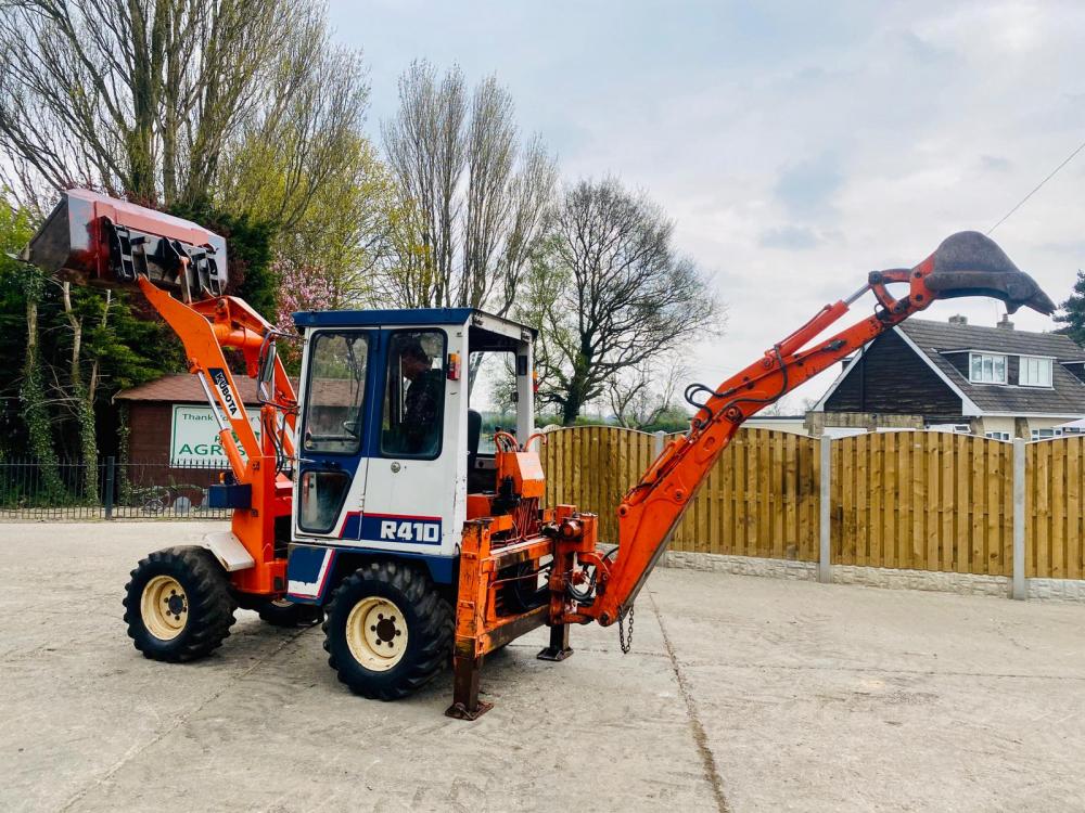 KUBOTA R410 4WD BACK HOE DIGGER C/W REAR BACK ACTOR & FRONT BUCKET
