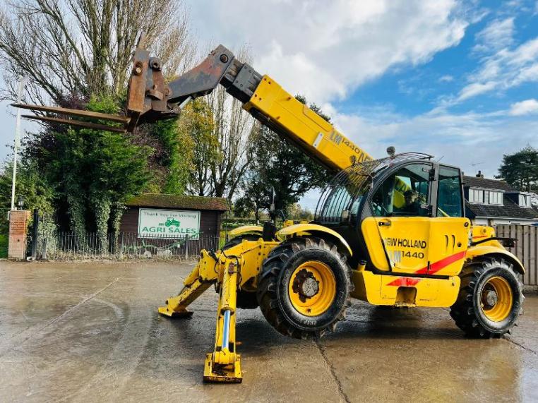 NEW HOLLAND LM1440 4WD TELEHANDLER *14 METER REACH* C/W PALLET TINES *VIDEO*