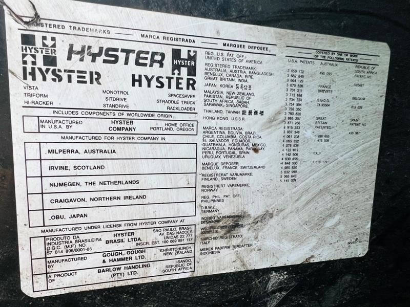 HYSTER H10.00XL FORKLIFT C/W SIDE SHIFT & TINE POSITIONER 