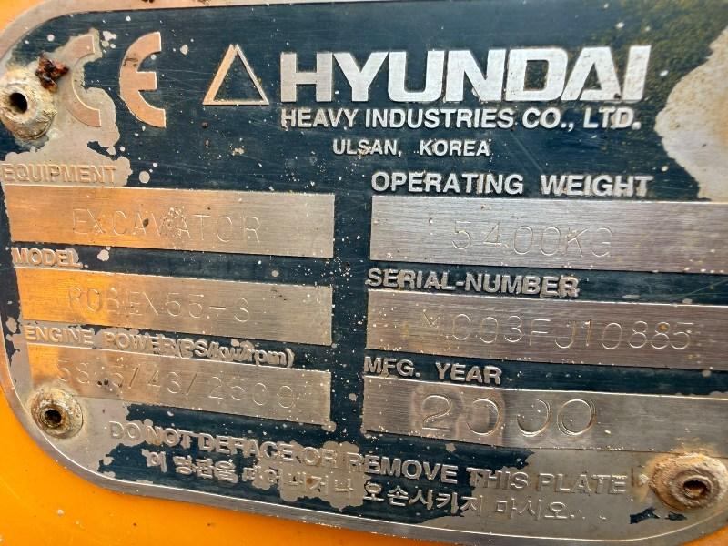 HYUNDAI ROBEX 55-3 EXCAVATOR*C/W BUCKET*VIDEO*