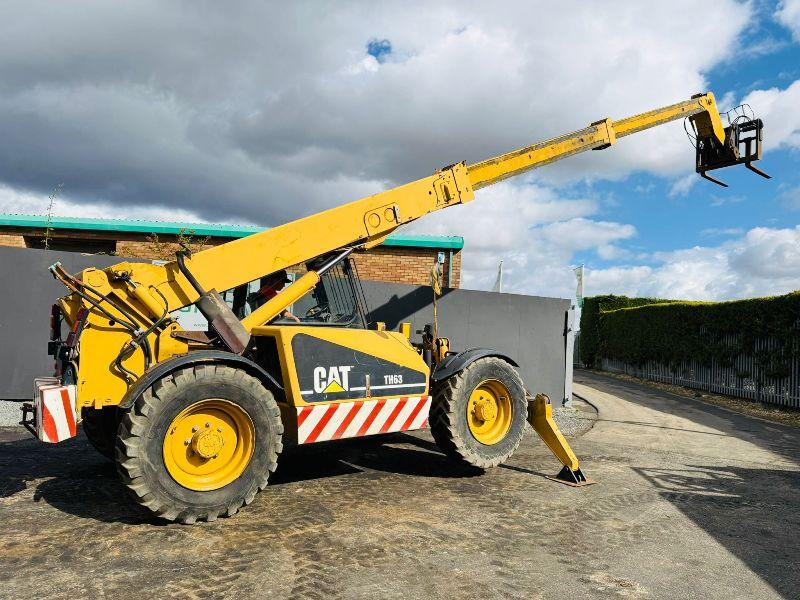 CATERPILLAR TH63 TELEHANDLER*C/W JACK LEGS*VIDEO*