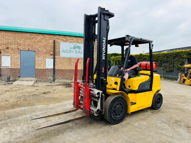 HYUNDAI 35L-7A FORKLIFT*C/W FORK POSITIONER*YEAR 2016*VIDEO*
