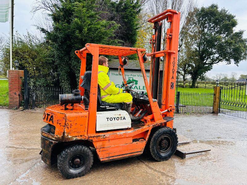 TOYOTA 4FD25 DIESEL FORKLIFT C/W 2 STAGE MAST *VIDEO*